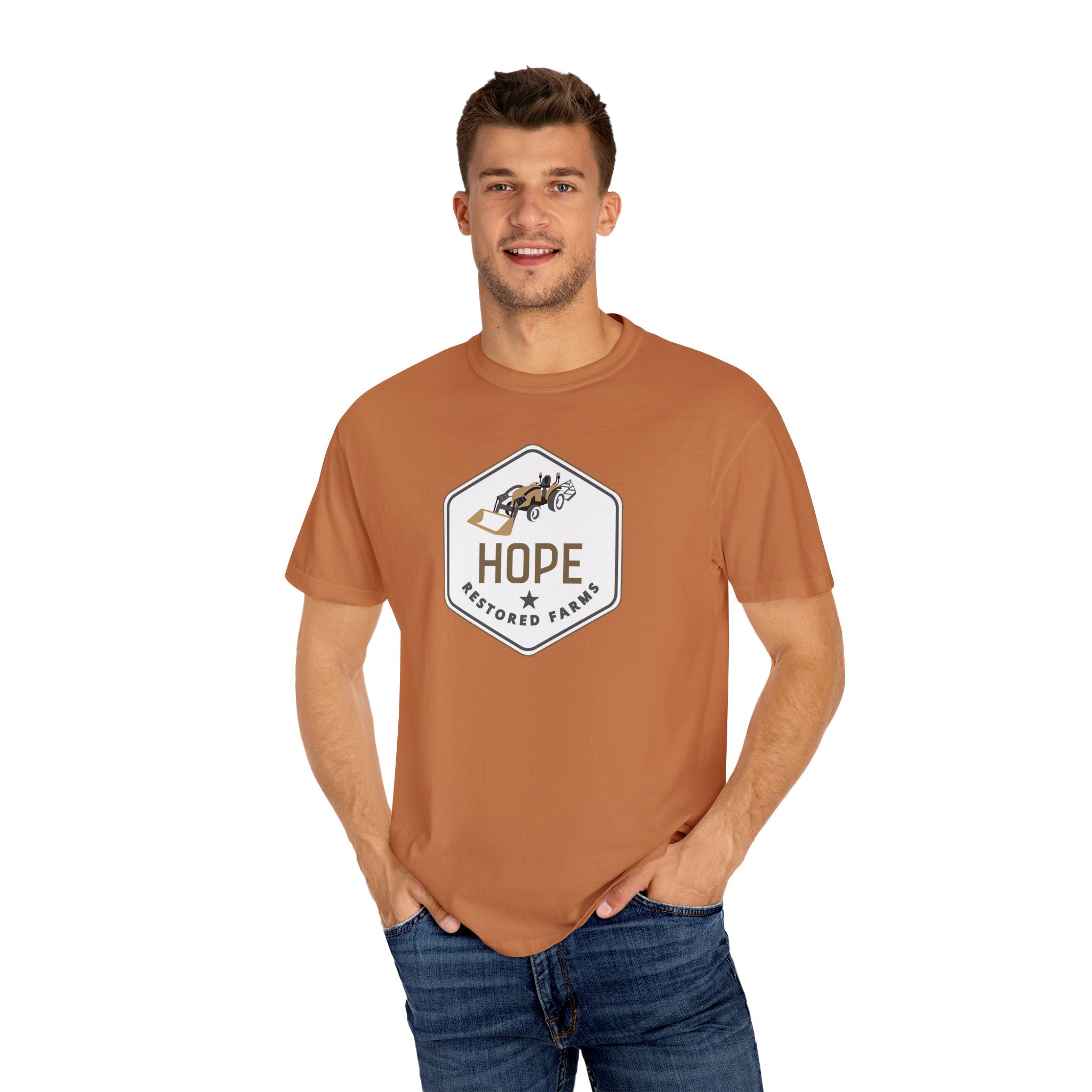 Hope Restored Unisex Garment-Dyed T-Shirt, Casual Wear, Inspirational Gift, Everyday Apparel, Eco-Friendly Tee