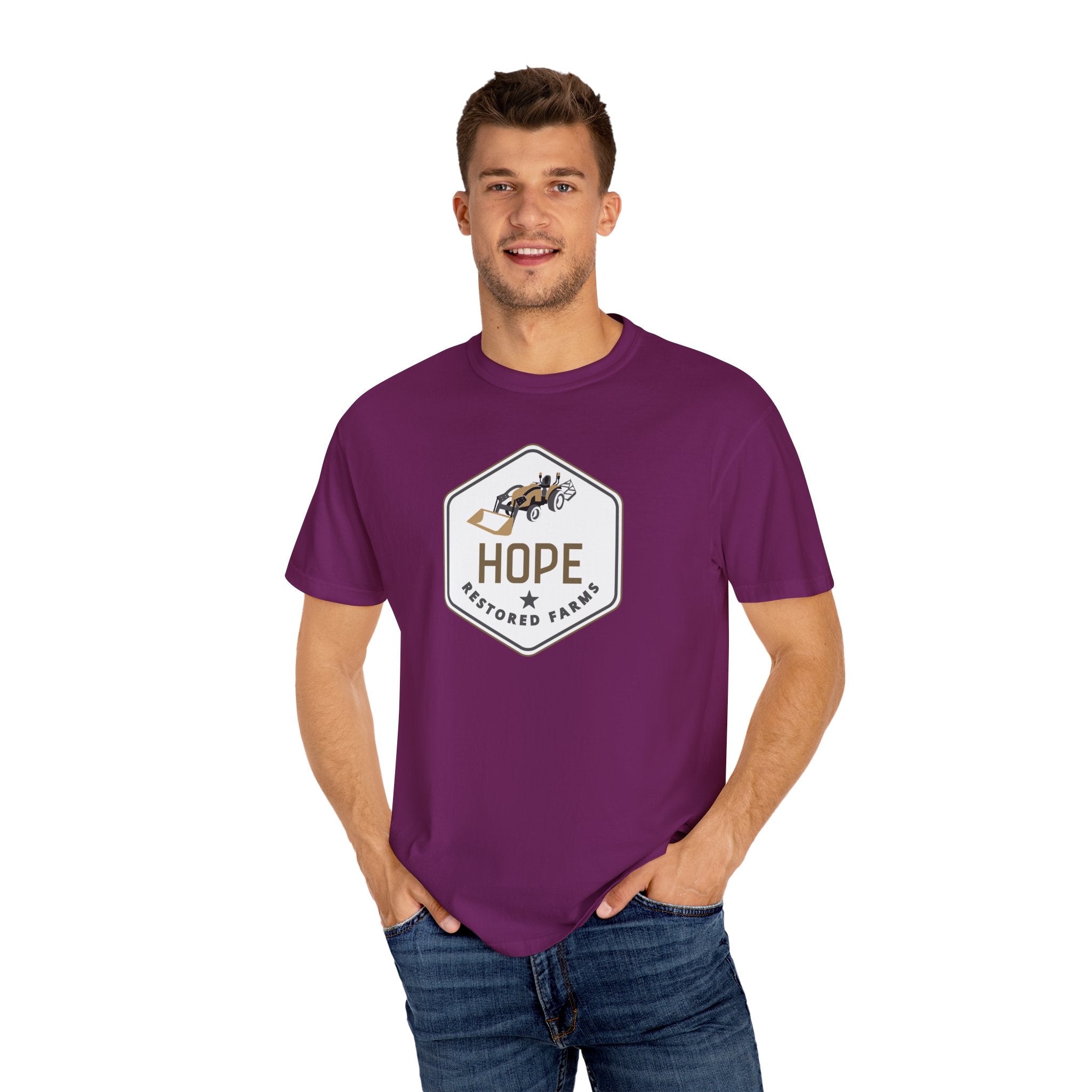Hope Restored Unisex Garment-Dyed T-Shirt, Casual Wear, Inspirational Gift, Everyday Apparel, Eco-Friendly Tee