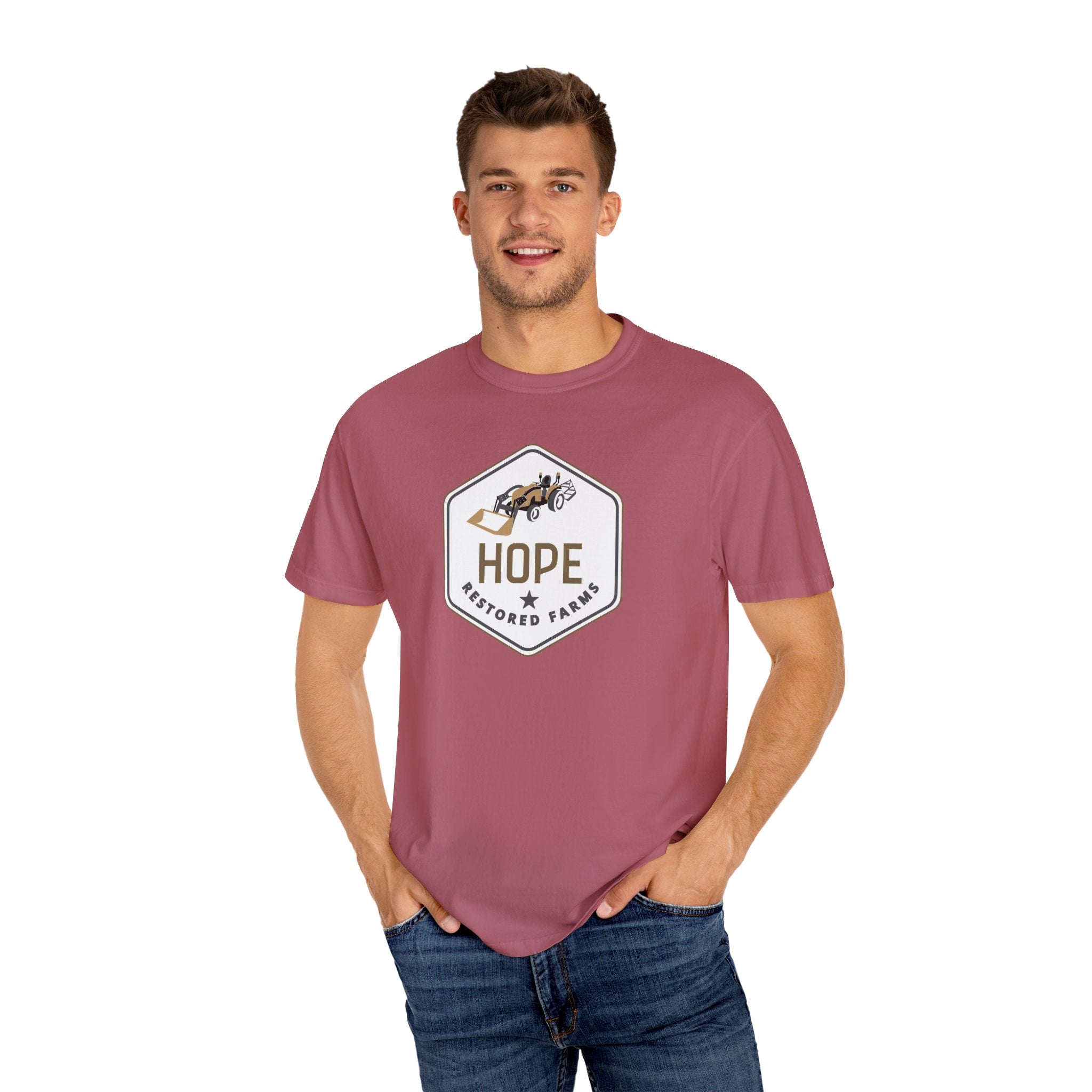 Hope Restored Unisex Garment-Dyed T-Shirt, Casual Wear, Inspirational Gift, Everyday Apparel, Eco-Friendly Tee