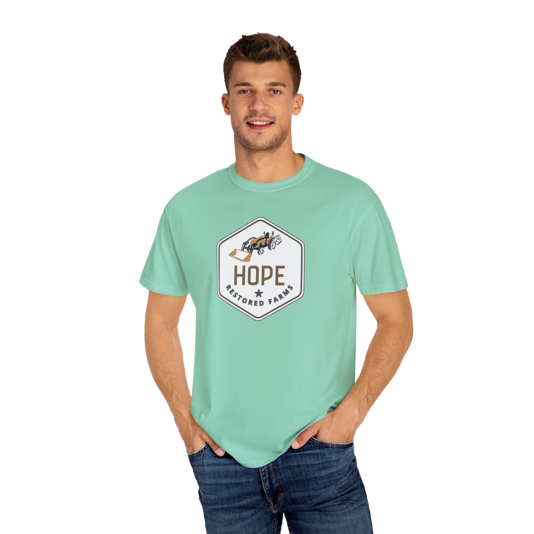 Hope Restored Unisex Garment-Dyed T-Shirt, Casual Wear, Inspirational Gift, Everyday Apparel, Eco-Friendly Tee