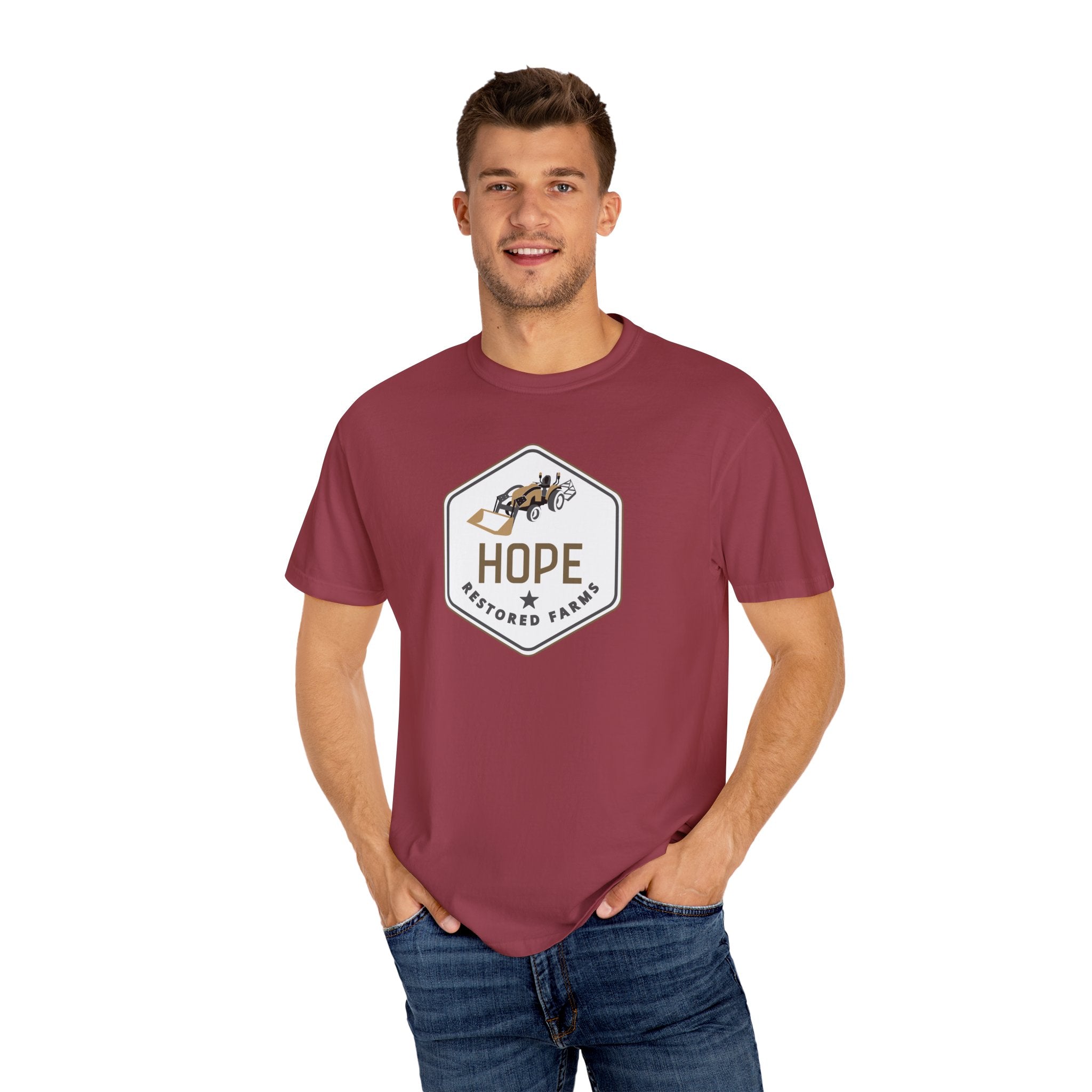 Hope Restored Unisex Garment-Dyed T-Shirt, Casual Wear, Inspirational Gift, Everyday Apparel, Eco-Friendly Tee