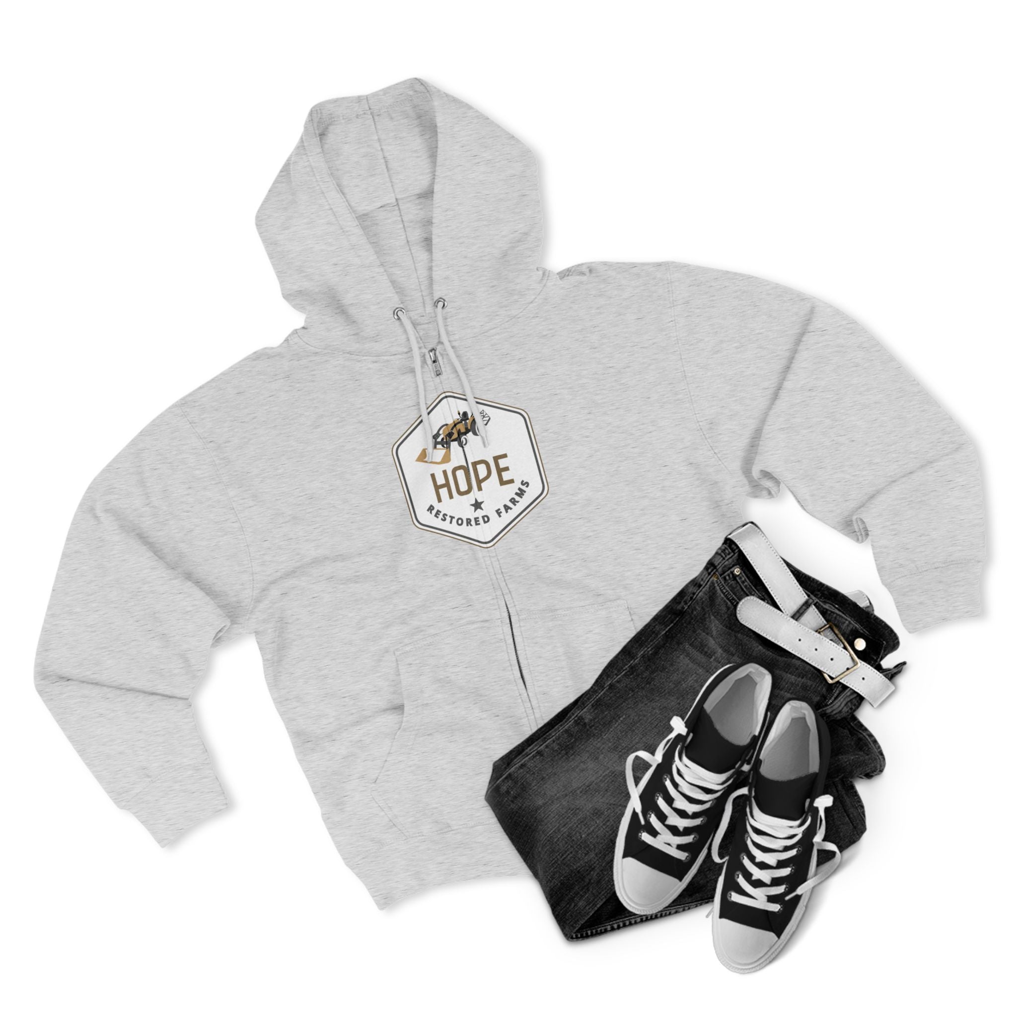 Hope Unisex Zip Hoodie - Cozy Layer for Everyday Comfort, Gift for Friends, Casual Wear, Inspirational Fashion, Great for All Seasons