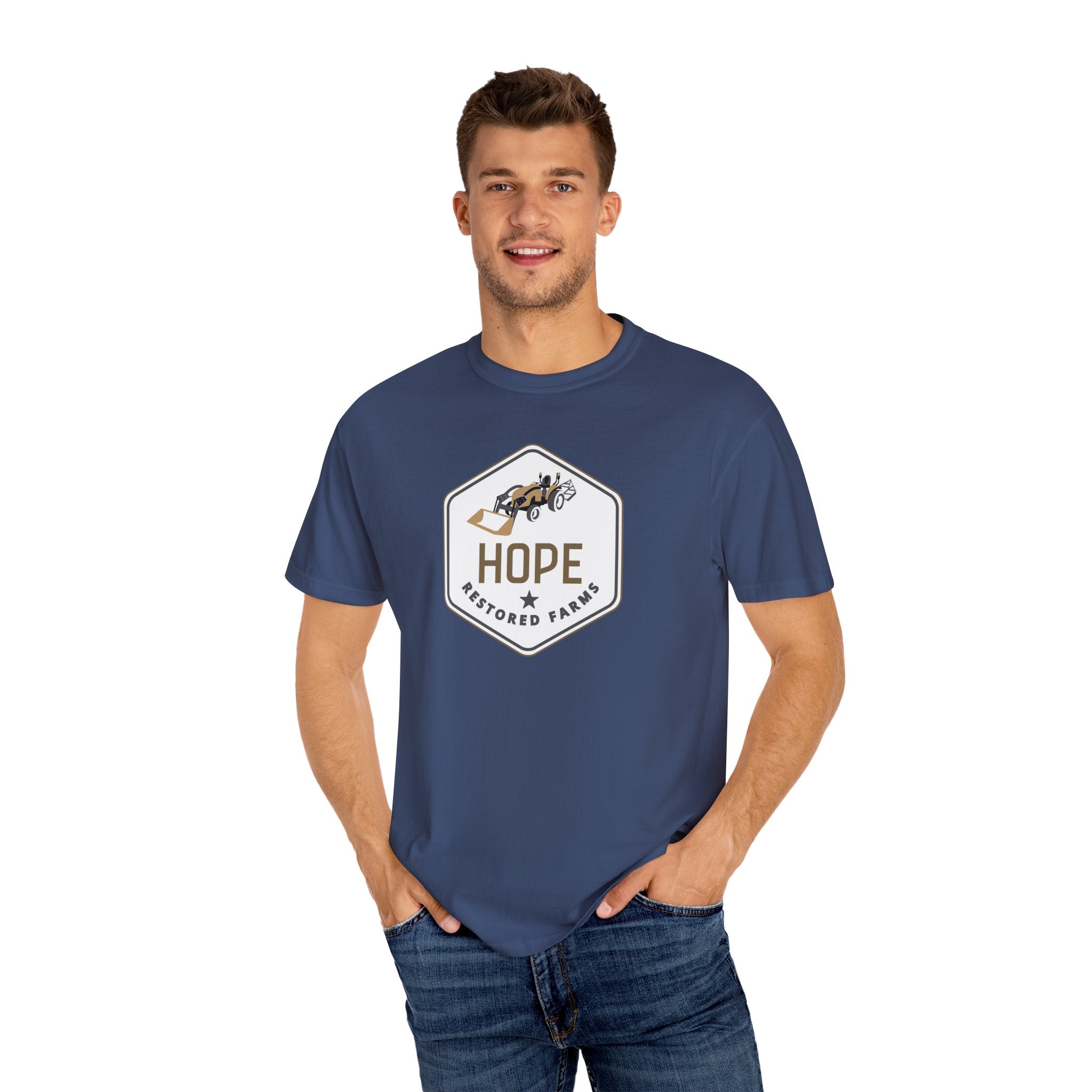 Hope Restored Unisex Garment-Dyed T-Shirt, Casual Wear, Inspirational Gift, Everyday Apparel, Eco-Friendly Tee