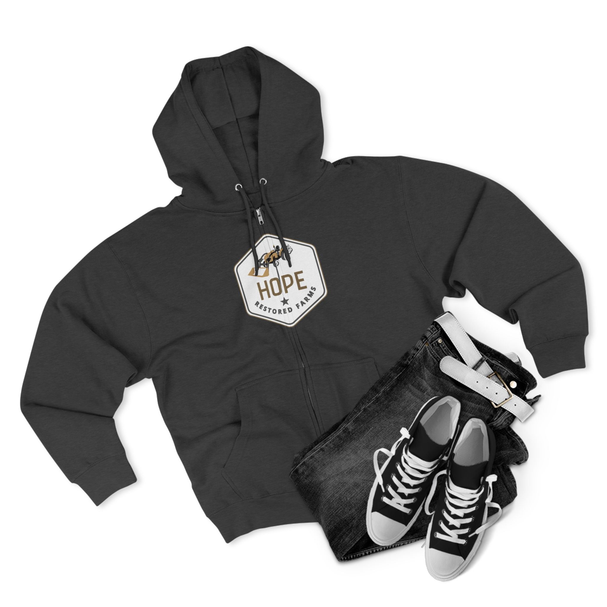 Hope Unisex Zip Hoodie - Cozy Layer for Everyday Comfort, Gift for Friends, Casual Wear, Inspirational Fashion, Great for All Seasons