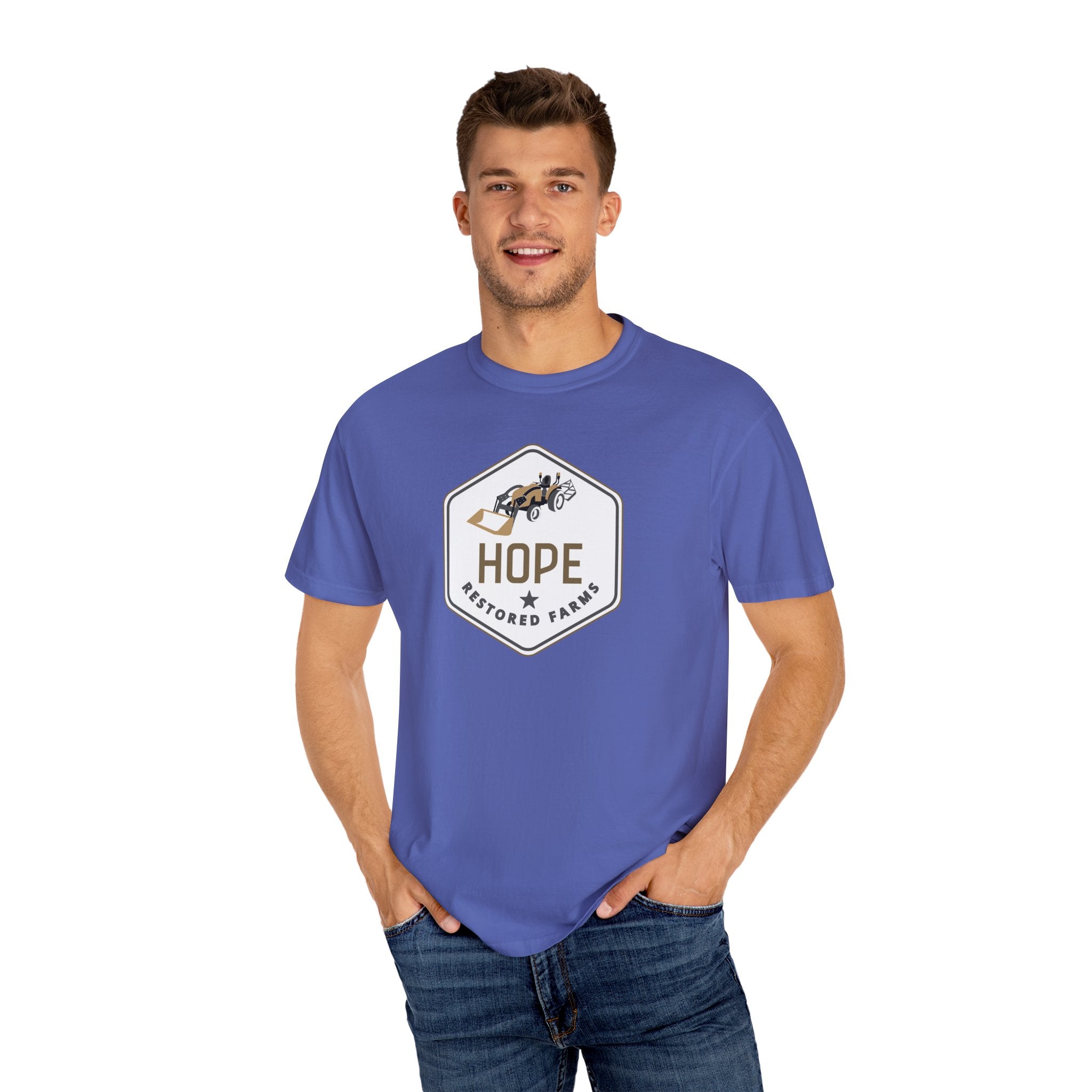 Hope Restored Unisex Garment-Dyed T-Shirt, Casual Wear, Inspirational Gift, Everyday Apparel, Eco-Friendly Tee