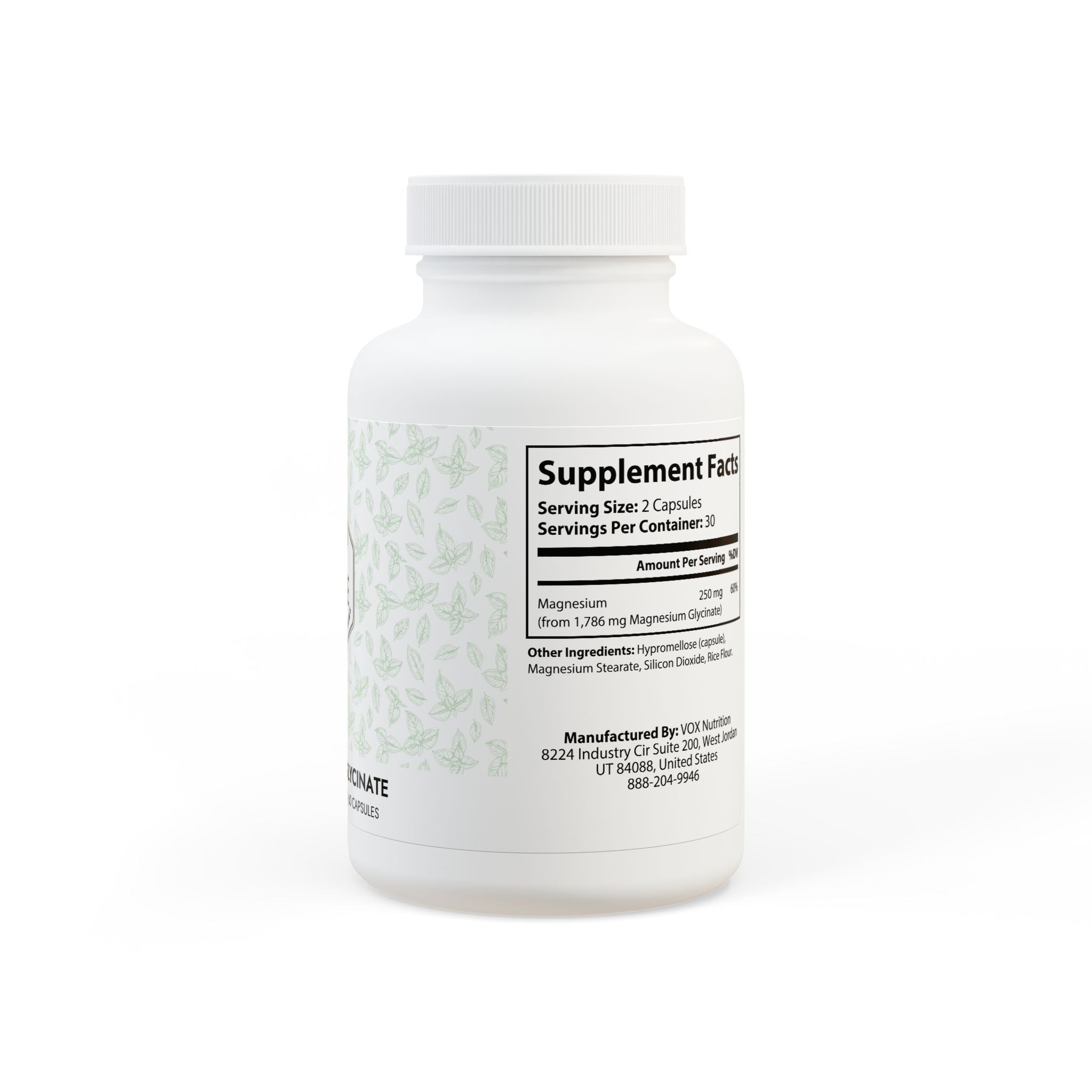 Magnesium Glycinate Supplement (60 Capsules)