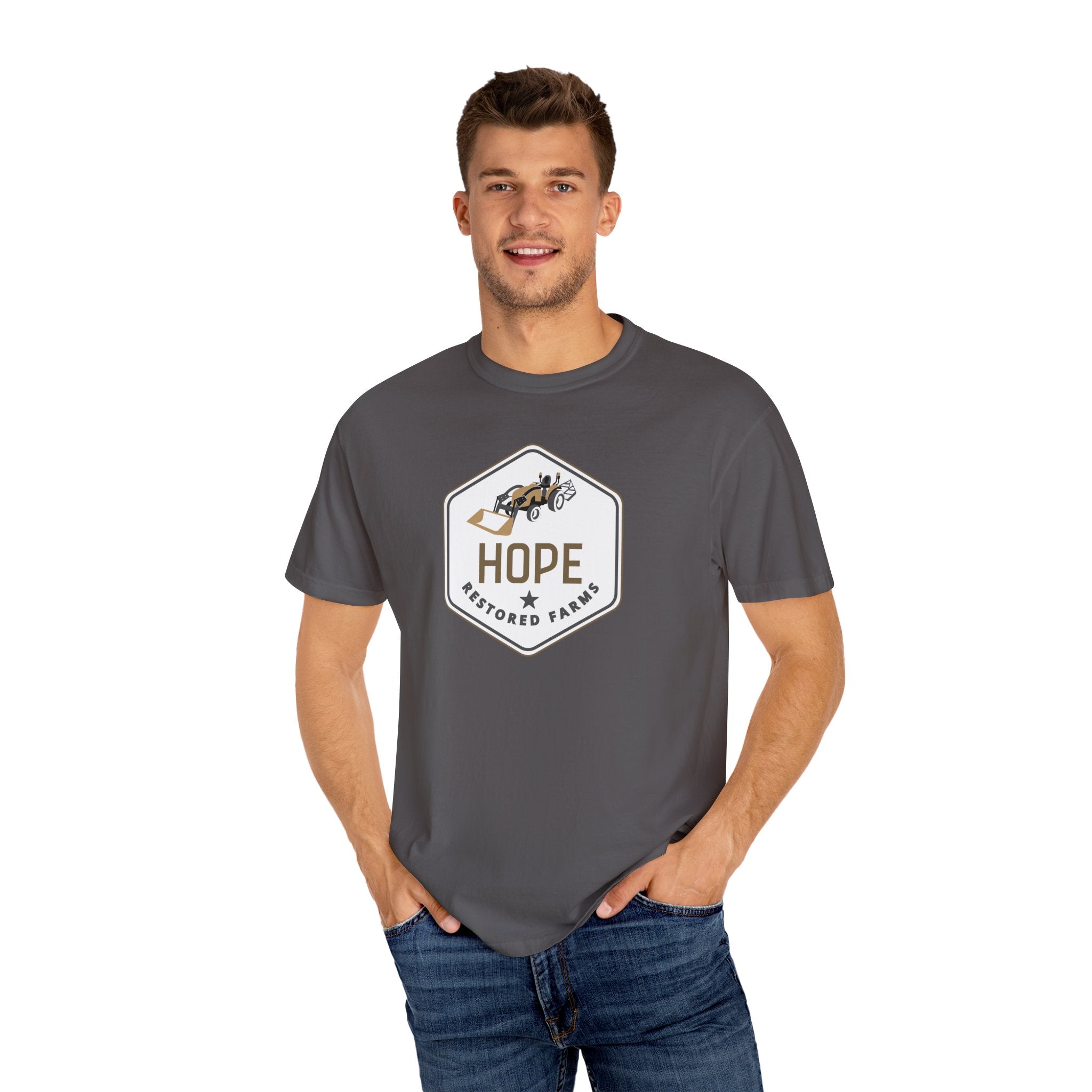 Hope Restored Unisex Garment-Dyed T-Shirt, Casual Wear, Inspirational Gift, Everyday Apparel, Eco-Friendly Tee