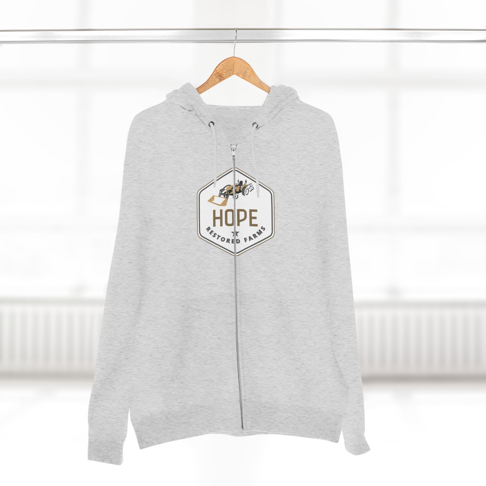 Hope Unisex Zip Hoodie - Cozy Layer for Everyday Comfort, Gift for Friends, Casual Wear, Inspirational Fashion, Great for All Seasons