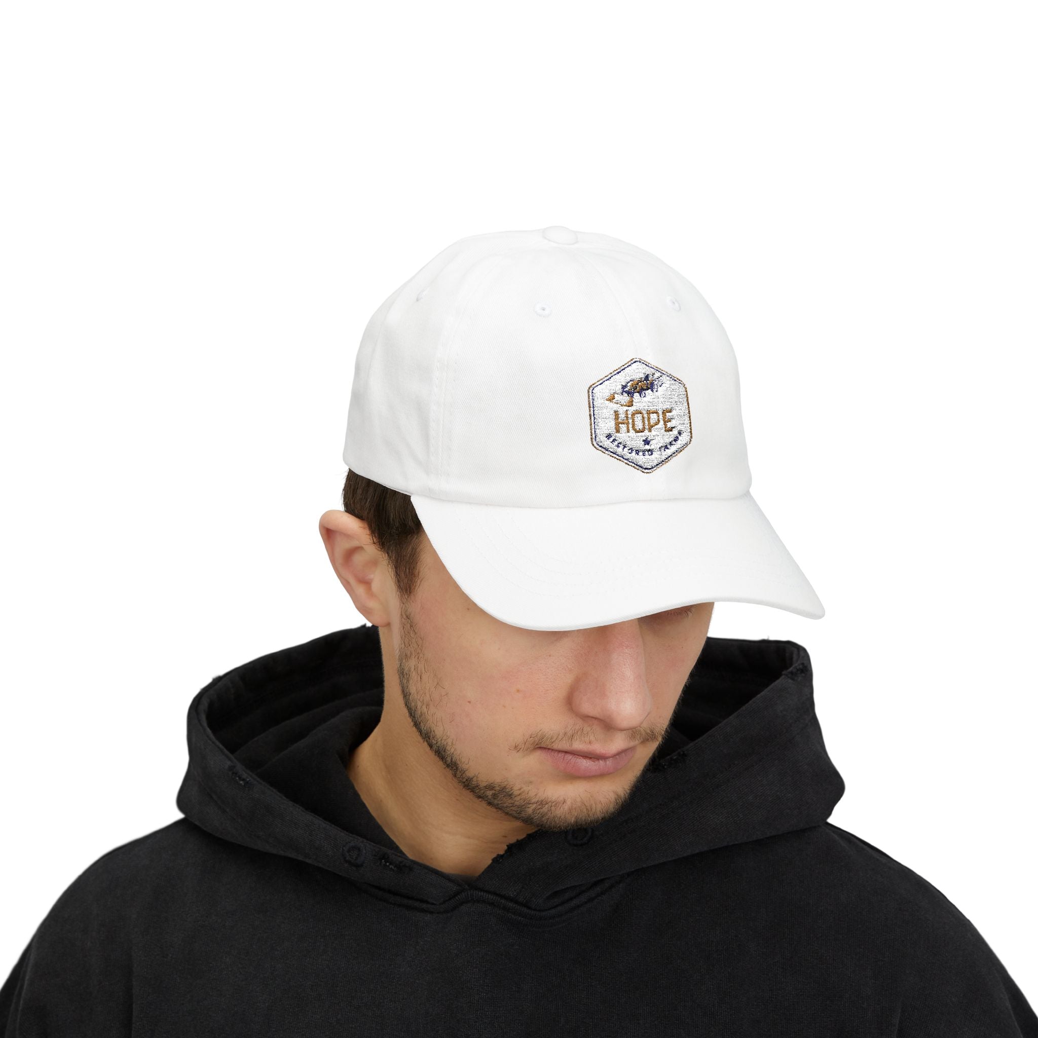 Hope Classic Dad Cap - Inspirational White Cap for Dad, Gift for Father's Day, Casual Accessories, Everyday Wear, Summer Style
