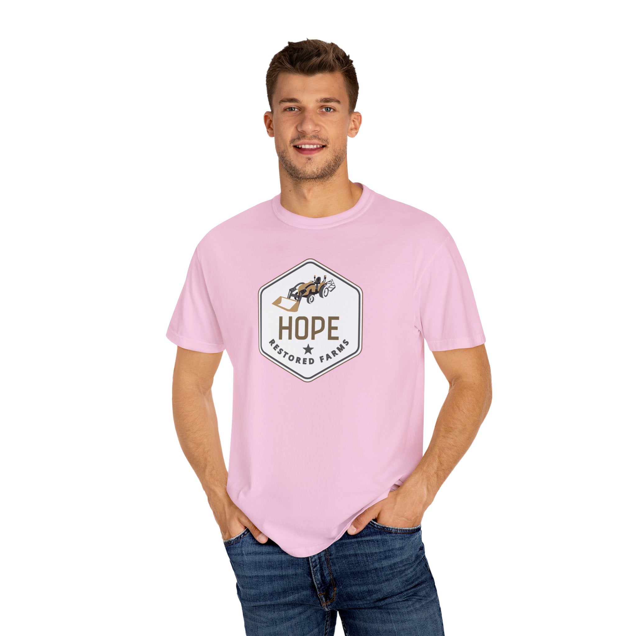 Hope Restored Unisex Garment-Dyed T-Shirt, Casual Wear, Inspirational Gift, Everyday Apparel, Eco-Friendly Tee