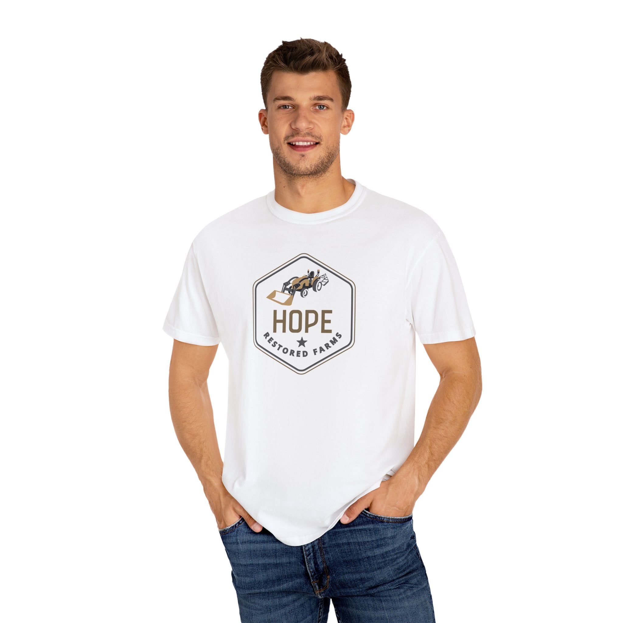 Hope Restored Unisex Garment-Dyed T-Shirt, Casual Wear, Inspirational Gift, Everyday Apparel, Eco-Friendly Tee