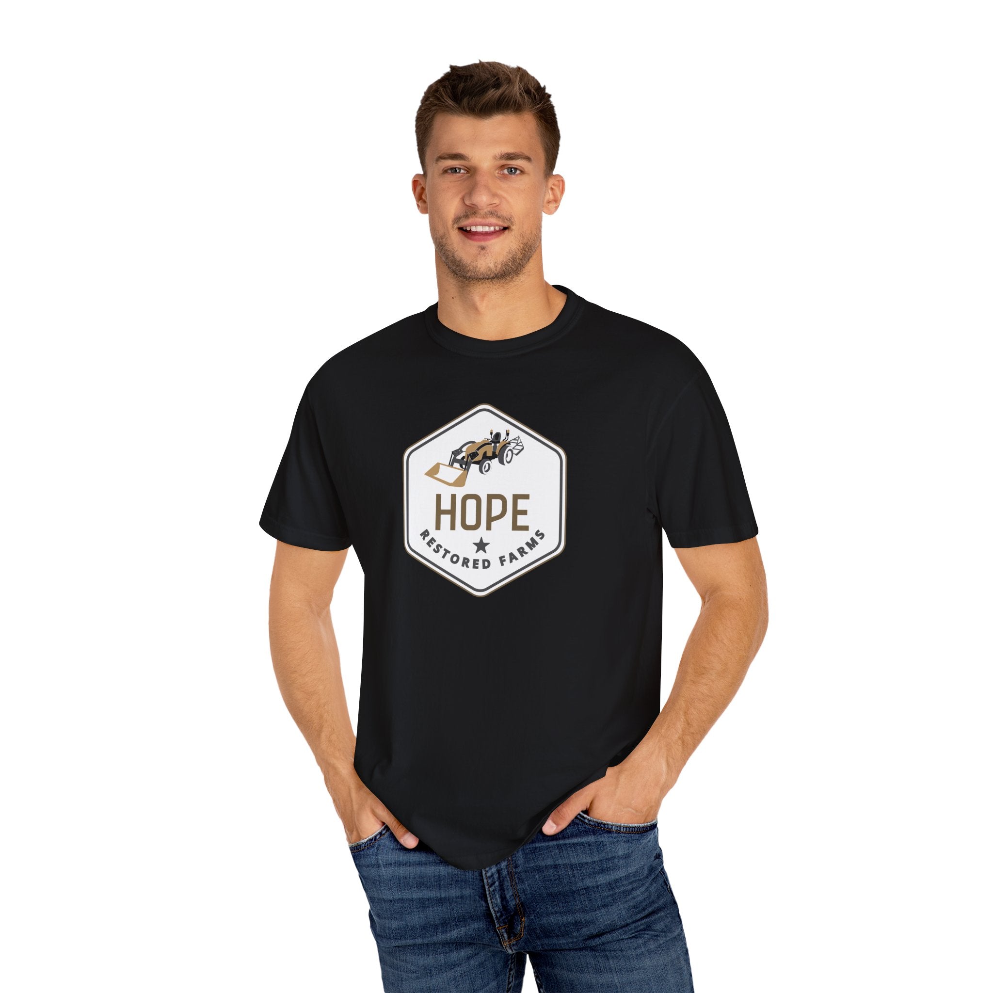 Hope Restored Unisex Garment-Dyed T-Shirt, Casual Wear, Inspirational Gift, Everyday Apparel, Eco-Friendly Tee