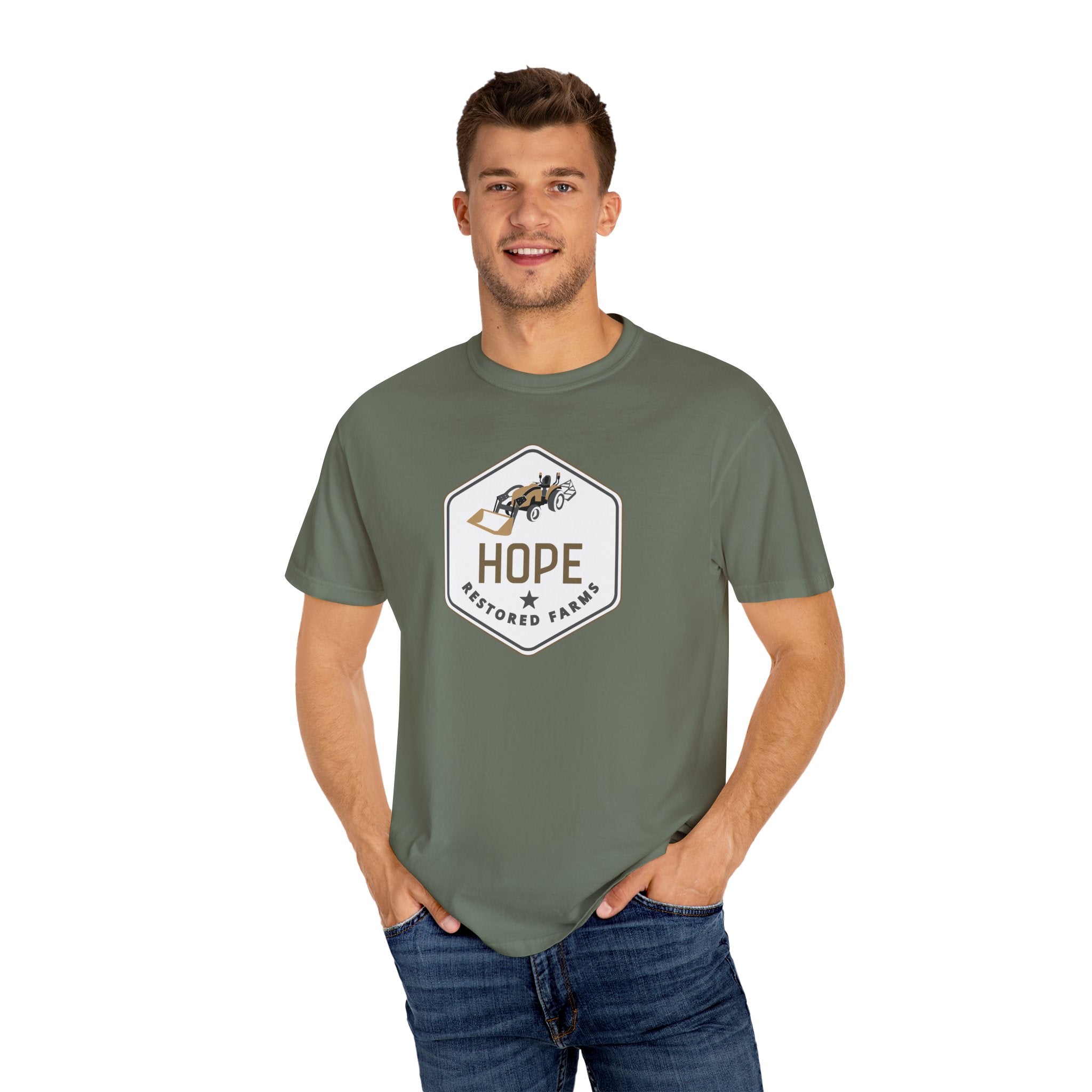 Hope Restored Unisex Garment-Dyed T-Shirt, Casual Wear, Inspirational Gift, Everyday Apparel, Eco-Friendly Tee
