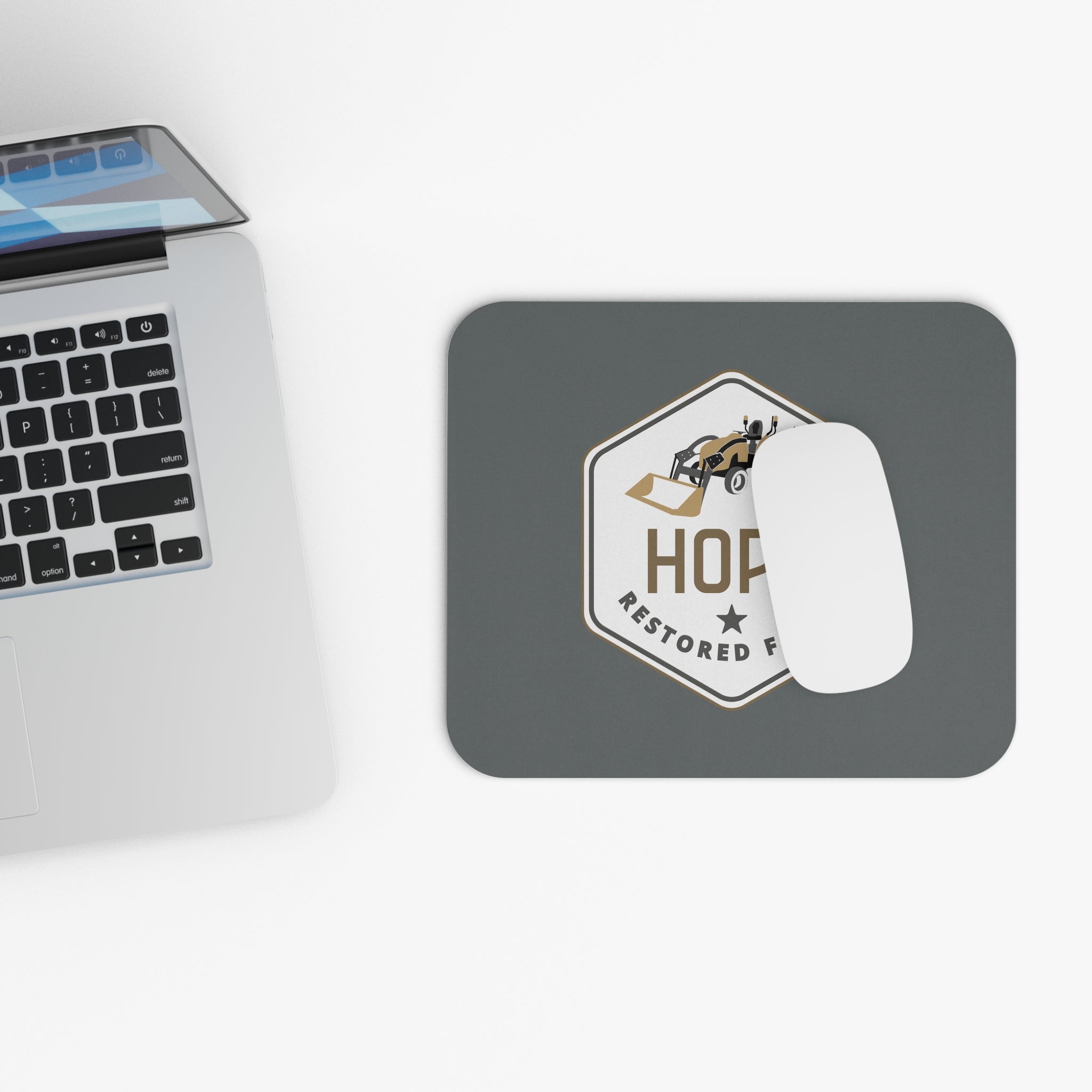 Hope Restored Farms Mouse Pad, Inspirational Desk Accessory, Gift for Farmers, Office Decor, Nature Lovers