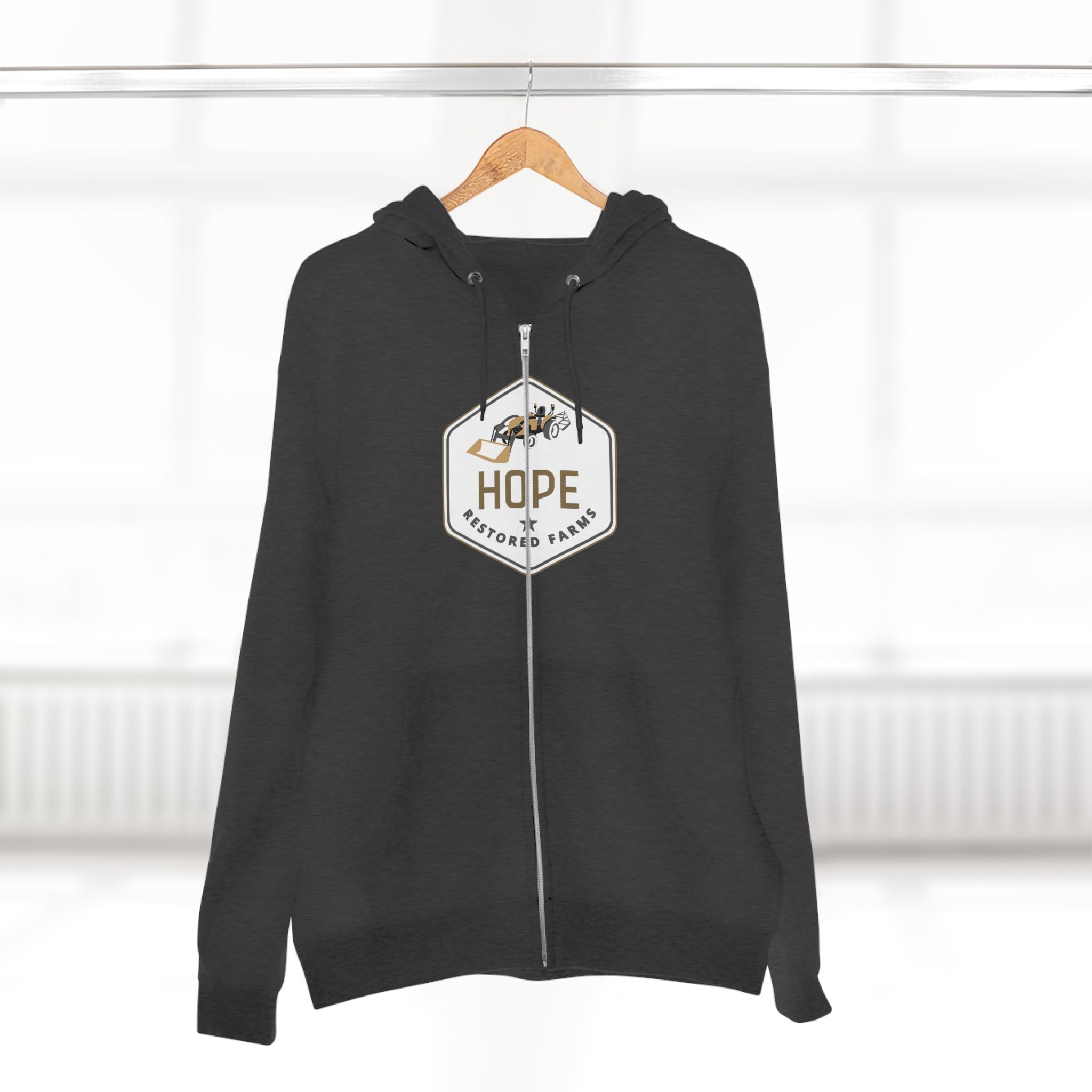 Hope Unisex Zip Hoodie - Cozy Layer for Everyday Comfort, Gift for Friends, Casual Wear, Inspirational Fashion, Great for All Seasons